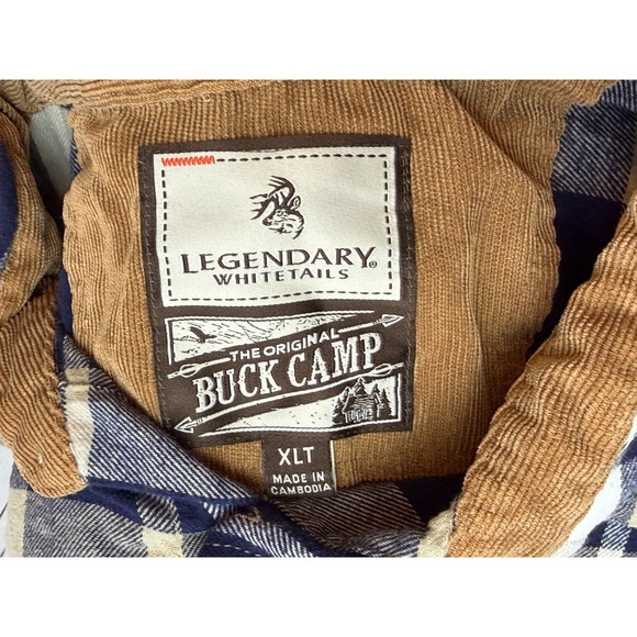 Legendary Whitetails Original Buck Camp Flannel Shirt XLT‎ Extra Large Tall Mens - Picture 2 of 9
